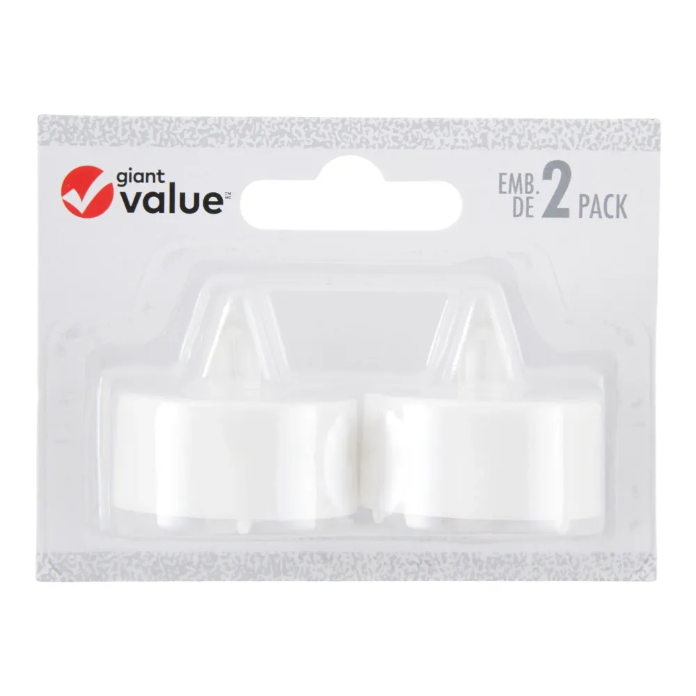 Bougies chauffe-plat à DEL Giant Value - blanc, emb. de 2