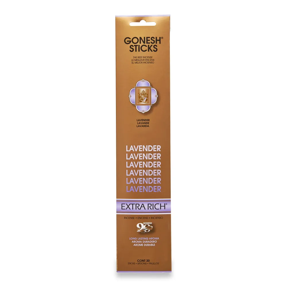 Bâtons d'encens paquet de 20 - lavande Gonesh