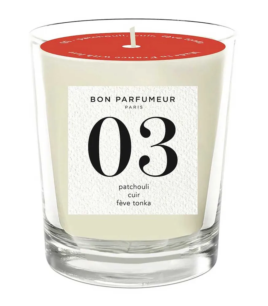 Bon Parfumeur | Bougie 03 Patchouli, Cuir et Fèves de Tonka 70g