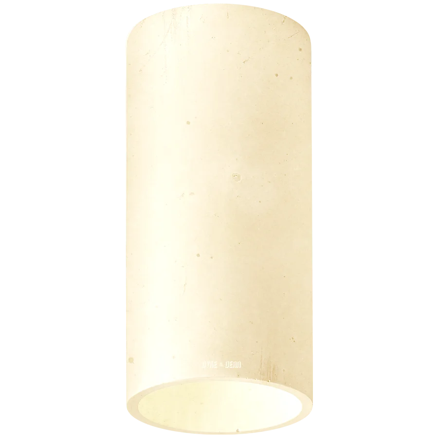 CYLINDRE DE BÉTON PLAFOND JAUNE CLAIR PLATO