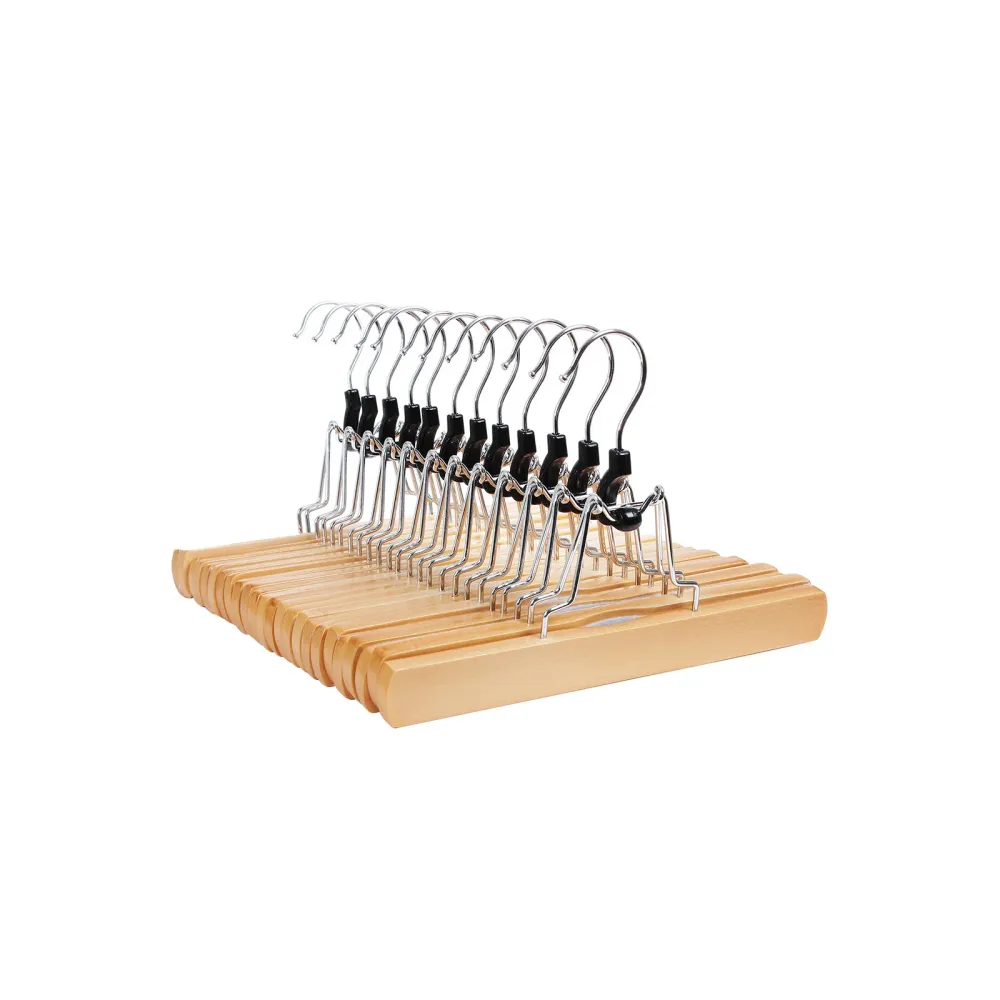 12 Cintres-pinces en bois antiglisse SONGMICS