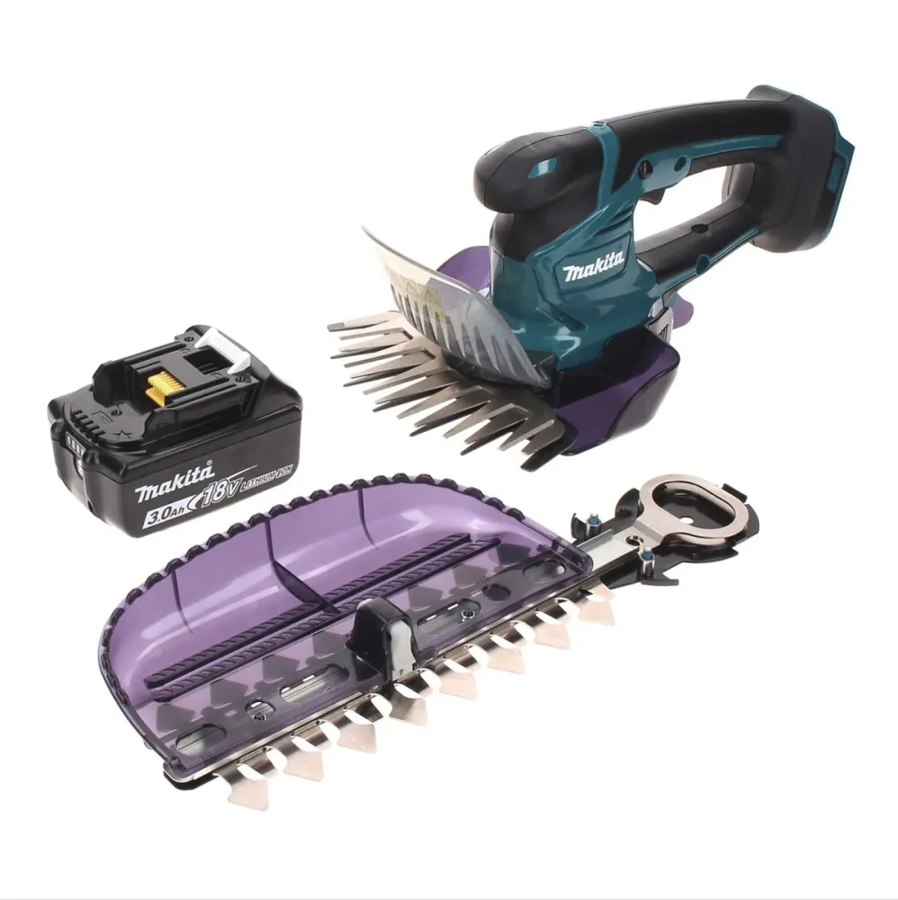 Cisaille à gazon sans fil Makita DUM 604 F1X 18 V avec lame de cisaille à herbe et arbustes + 1x batterie 3,0 Ah - sans ch...