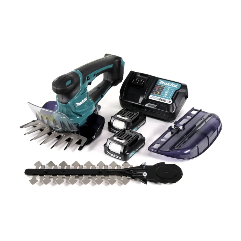Cisaille à gazon à batterie Makita UM 600 DWAEX 10,8V + 2x batteries 2,0Ah + chargeur