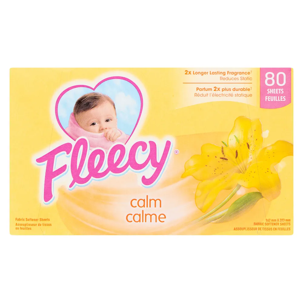 Assouplissant textile en feuilles Fleecy Aroma Therapy Calme, emb. de 80