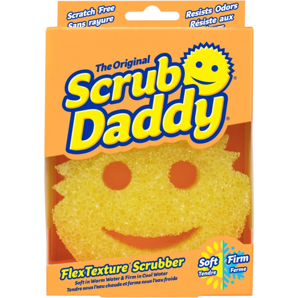Tampon à récurer Scrub Daddy, jaune