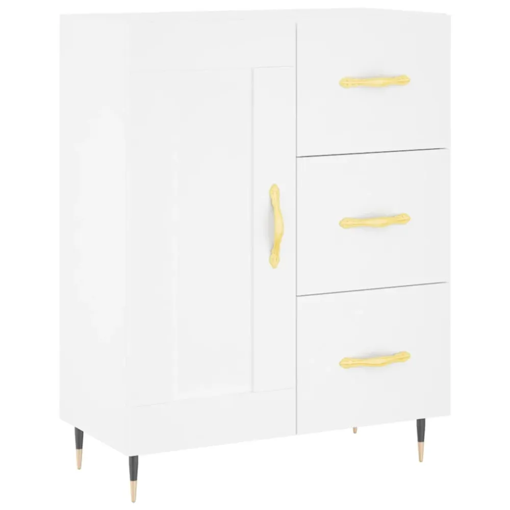 Buffet bahut commode armoire meuble de rangement organisateur cuisine salle de séjour salon haut 69,5 x 34 x 180 cm bois d...