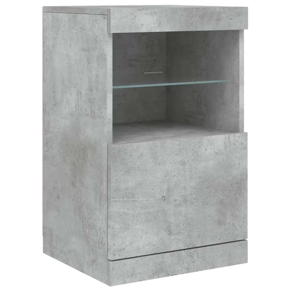 Buffet bahut commode armoire meuble de rangement organisateur cuisine salle de séjour salon avec lumières LED 41 x 37 x 67...