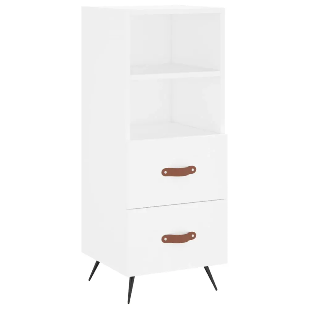 Buffet bahut commode armoire meuble de rangement organisateur cuisine salle de séjour salon 34,5 x 34 x 90 cm bois d'ingén...