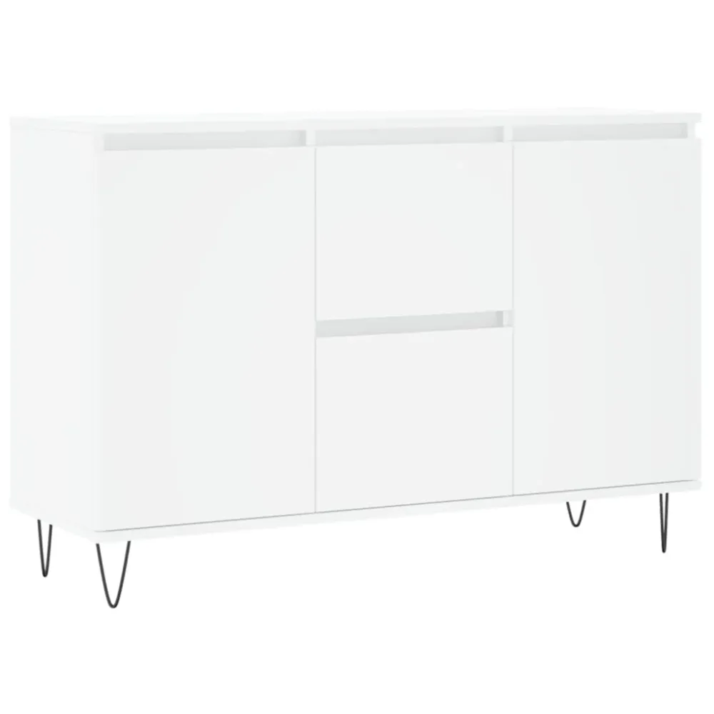 Buffet bahut commode armoire meuble de rangement organisateur cuisine salle de séjour salon 104 x 35 x 70 cm bois d'ingéni...
