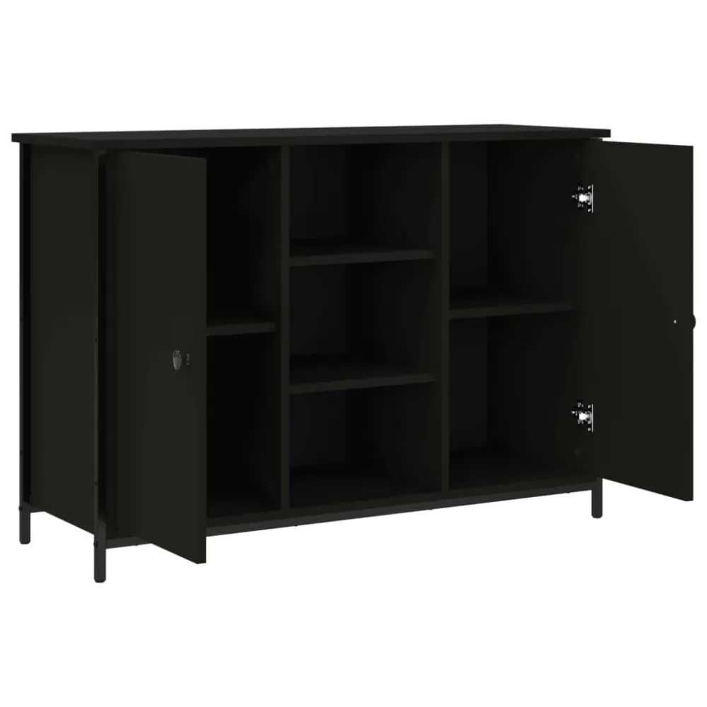 Buffet bahut commode armoire meuble de rangement organisateur cuisine salle de séjour salon 100 x 35 x 70 cm bois d'ingéni...
