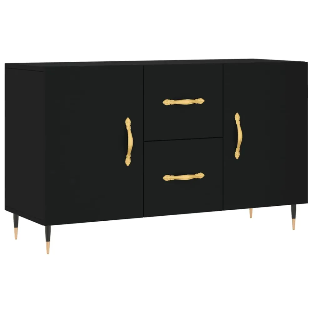 Buffet bahut commode armoire meuble de rangement organisateur cuisine salle de séjour salon 100 x 36 x 60 cm bois d'ingéni...