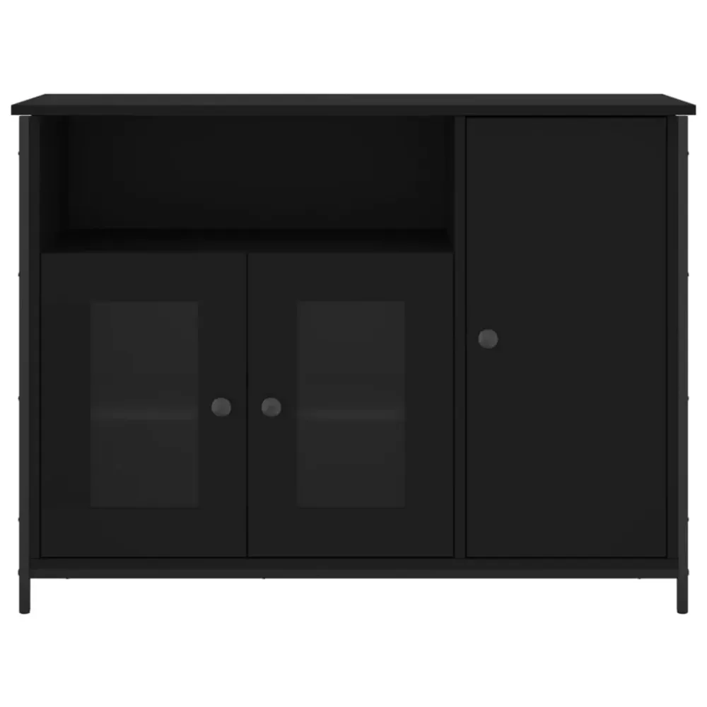 Buffet bahut commode armoire meuble de rangement organisateur cuisine salle de séjour salon 100 x 35 x 75 cm bois d'ingéni...