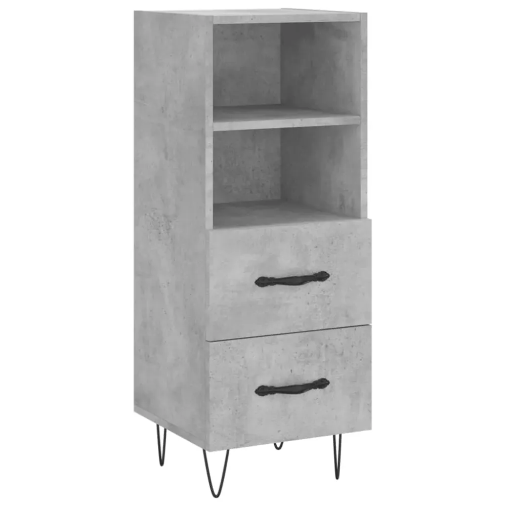 Buffet bahut commode armoire meuble de rangement organisateur cuisine salle de séjour salon 34,5 x 34 x 90 cm bois d'ingén...