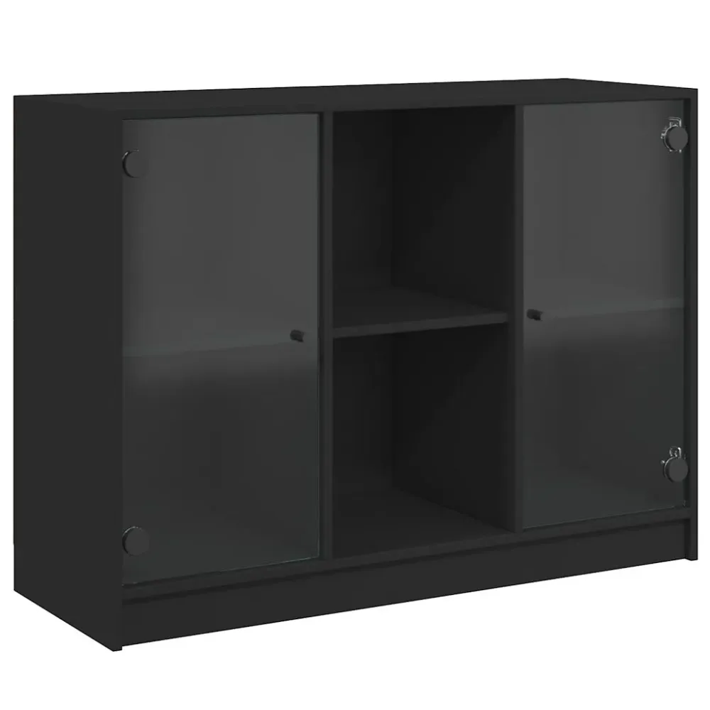 Buffet bahut commode armoire meuble de rangement organisateur cuisine salle de séjour salon 102 x 37 x 75,5 cm bois d'ingé...