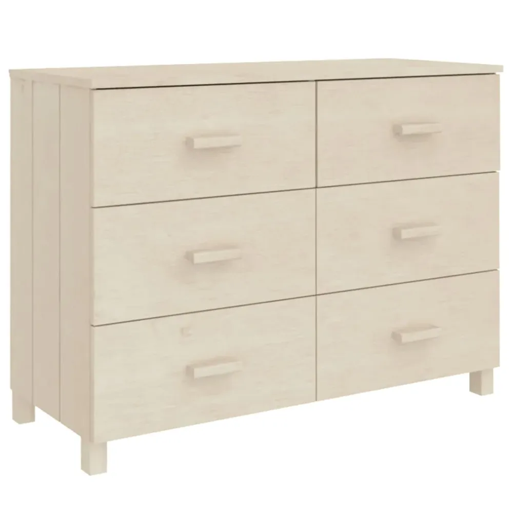 Buffet bahut commode armoire meuble de rangement organisateur cuisine salle de séjour salon 113 x 40 x 80 cm bois massif d...