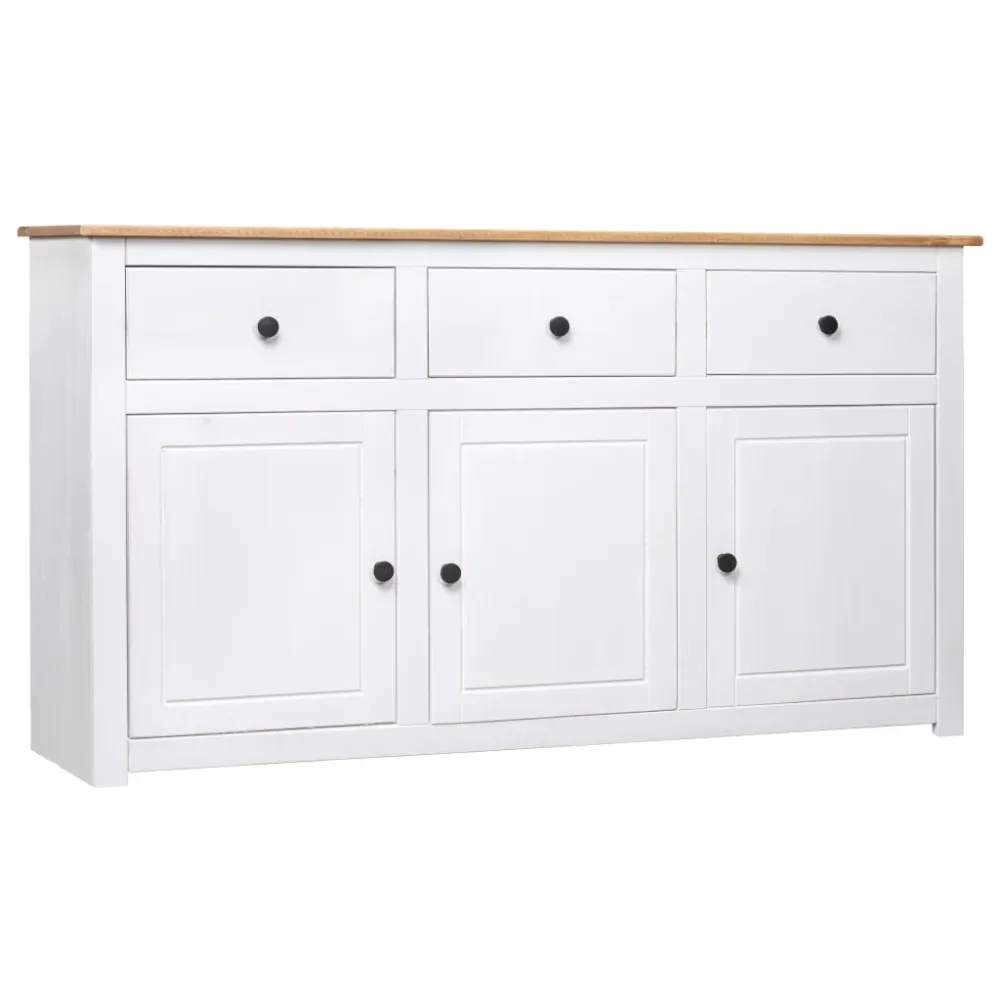 Buffet bahut commode armoire meuble de rangement organisateur cuisine salle de séjour salon 135 x 40 x 80 cm Pin ferme Gam...