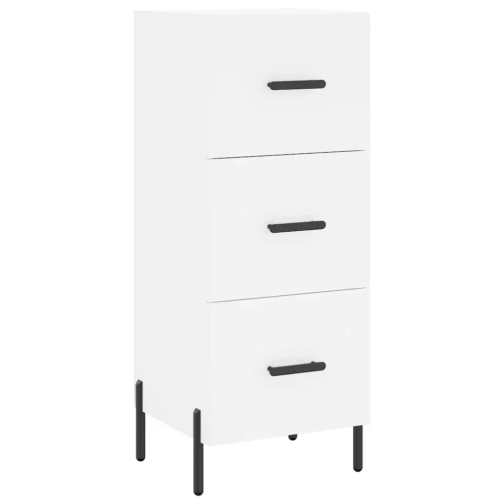 Buffet bahut commode armoire meuble de rangement organisateur cuisine salle de séjour salon 34,5 x 34 x 90 cm bois d'ingén...
