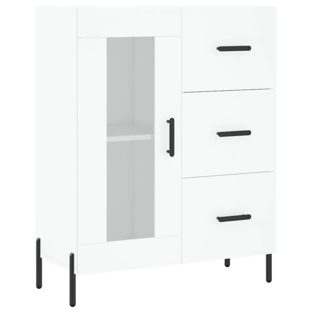 Buffet bahut commode armoire meuble de rangement organisateur cuisine salle de séjour salon haut 69,5 x 34 x 180 cm bois d...