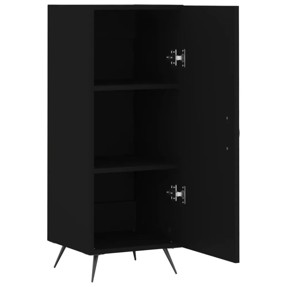 Buffet bahut commode armoire meuble de rangement organisateur cuisine salle de séjour salon 34,5 x 34 x 90 cm bois d'ingén...