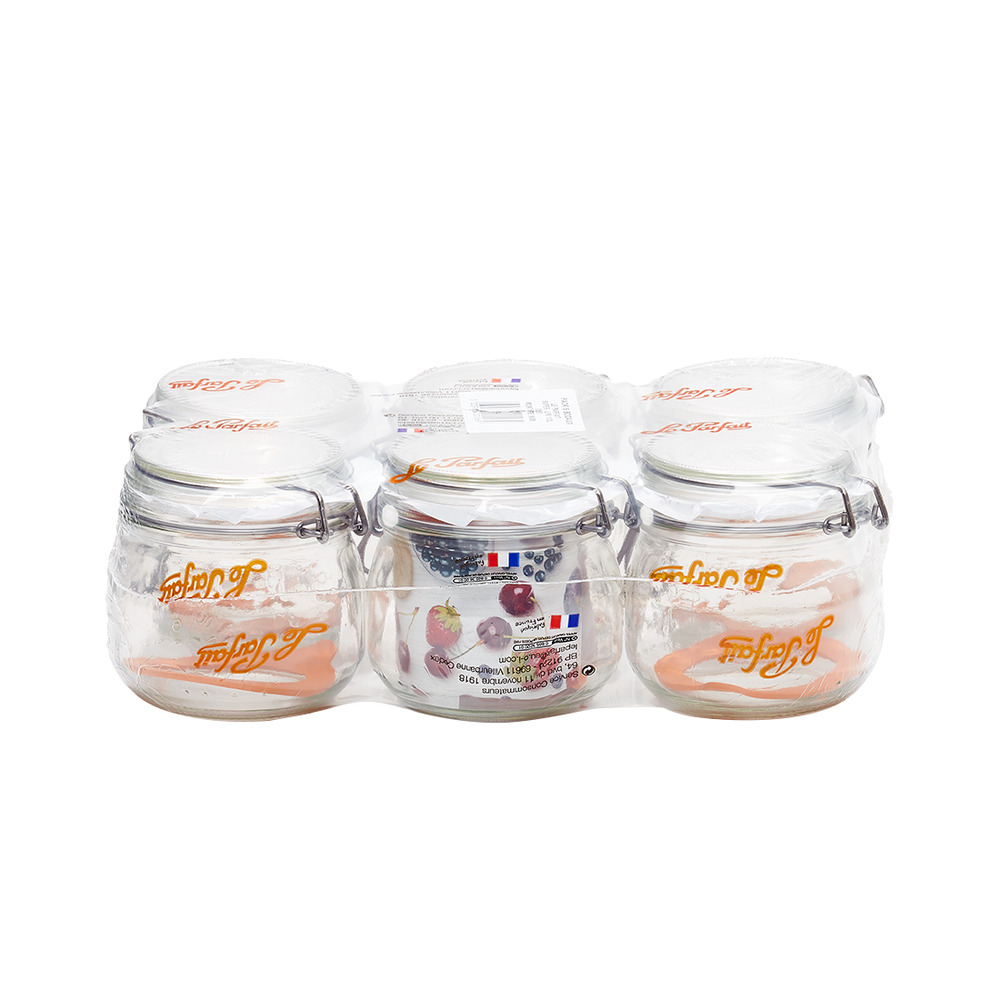 Lot de 6 bocaux - LPS 1/2 litres - D.8,5 cm Le Idéal