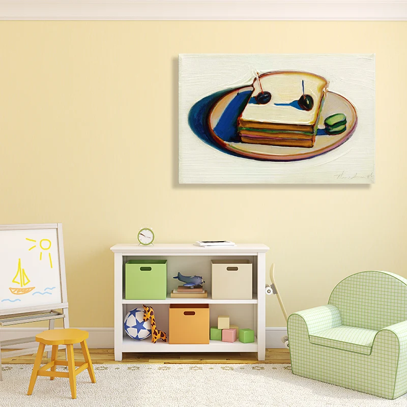Toile de peinture à pain de Style usuel, décor artistique mural marron texturé pour chambre d'amis