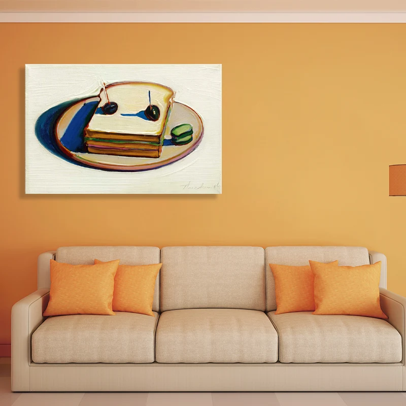 Toile de peinture à pain de Style usuel, décor artistique mural marron texturé pour chambre d'amis