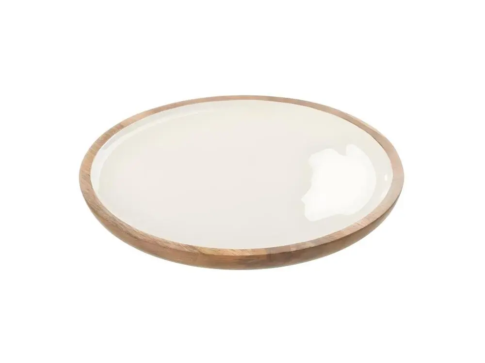 Coupelle Design en Bois "Amena" 20cm Blanc avec Garantie à Vie