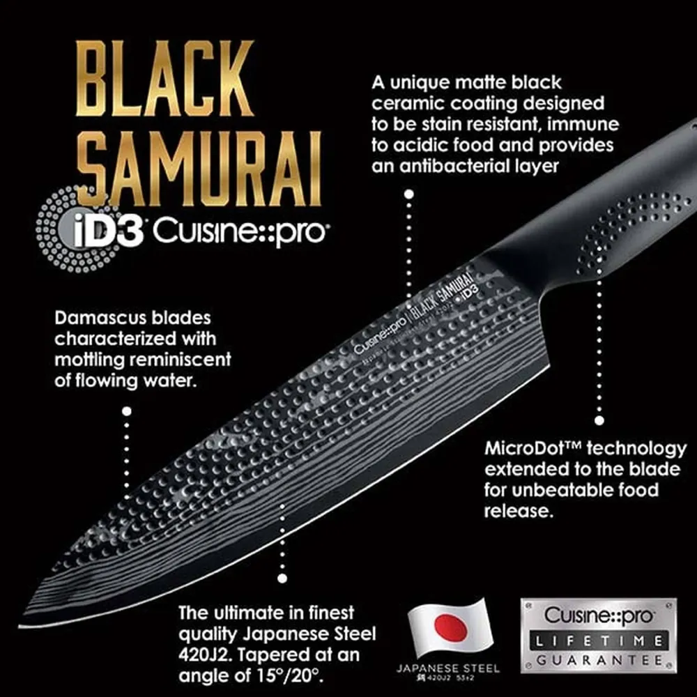 Couteau de chef Cuisine::pro® iD3 BLACK SAMURAI™ 12,7 cm