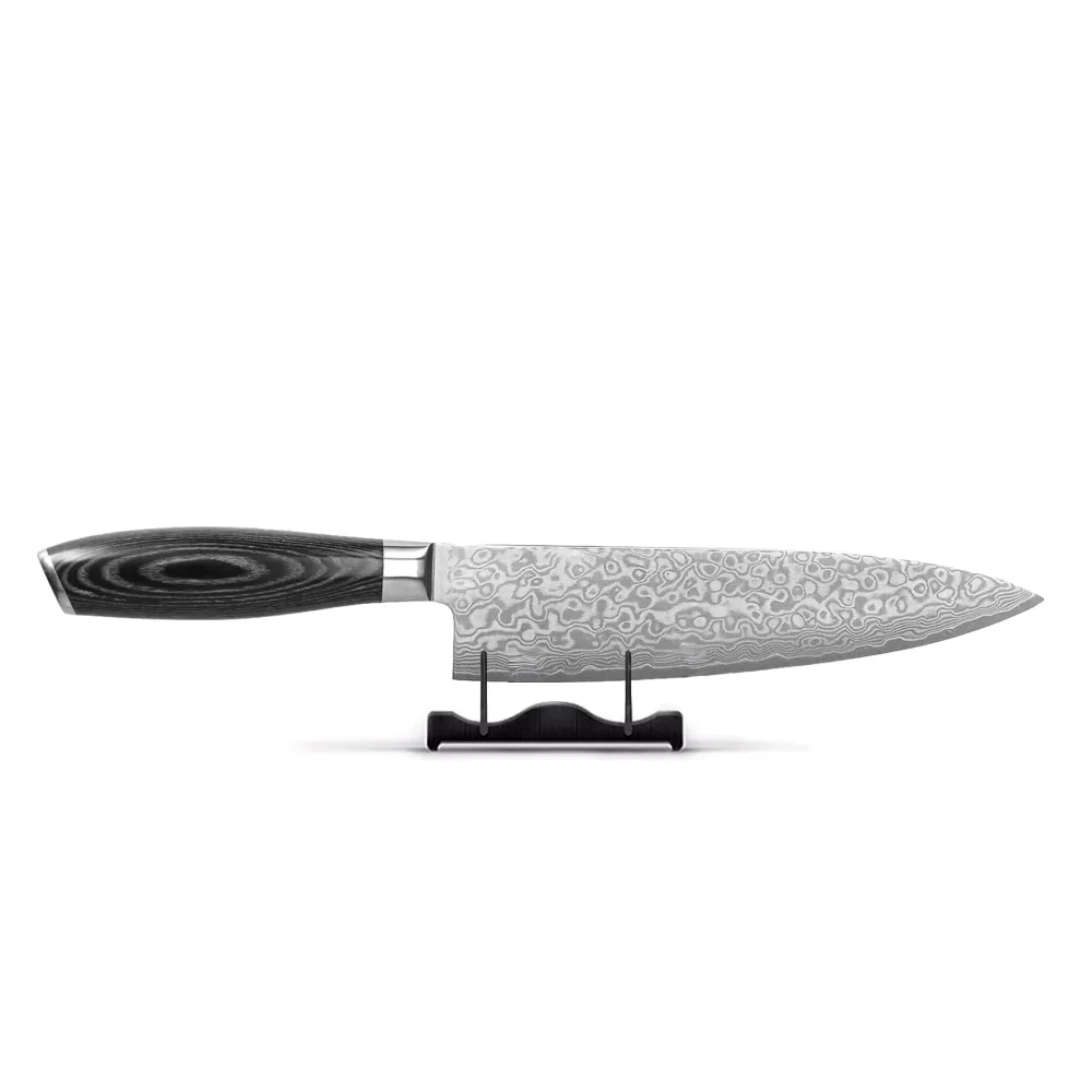 Shinrai Japan - Couteau de chef en bois Damas Pakka 20 cm Shinrai Knives