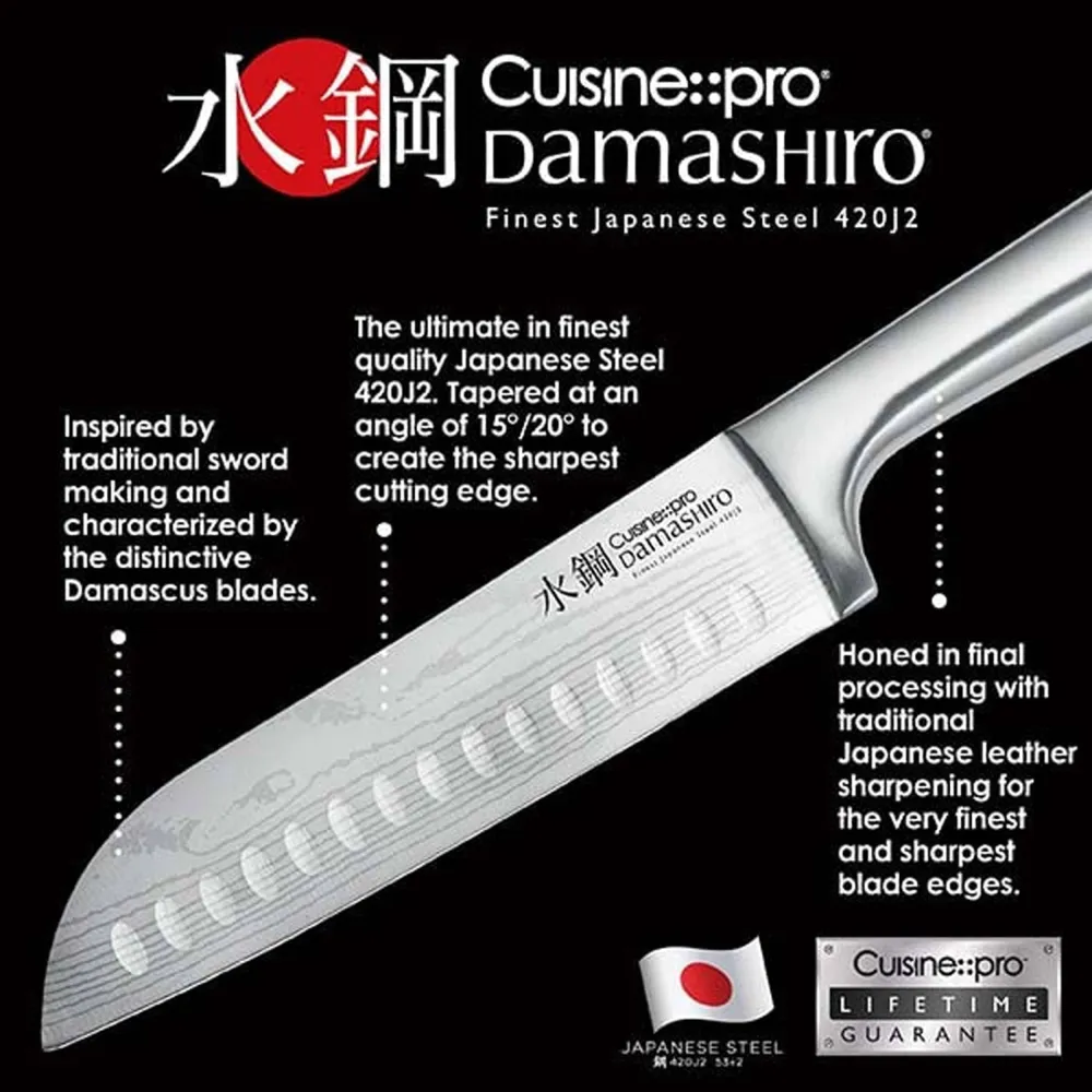 Couteau Santoku 16,5 cm Damashiro®Cuisine::pro®