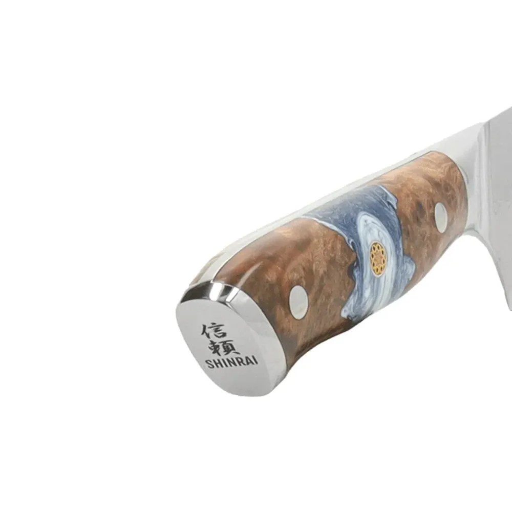 Shinrai Japon - Couteau Santoku Damas Série Eclipse 18 cm Shinrai Knives