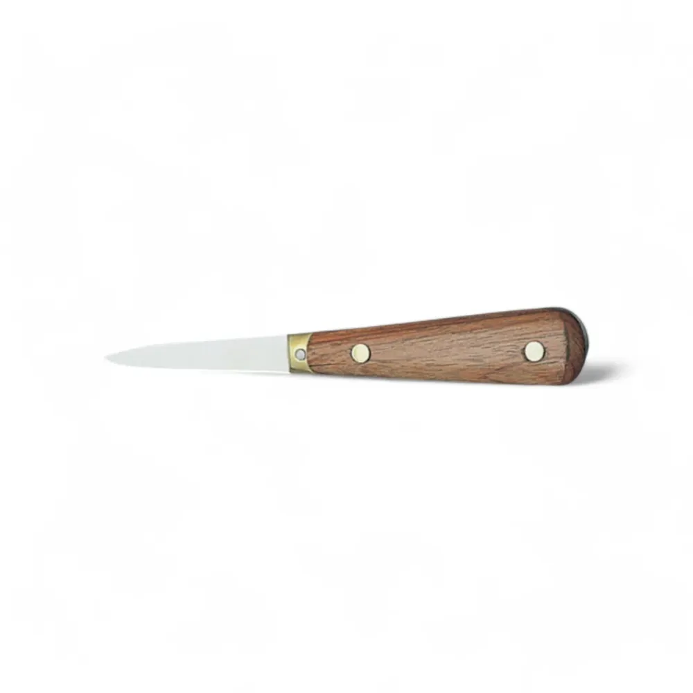 Fischer Bargoin - Couteau à huitres - Lancette sans garde en inox et manche en bois