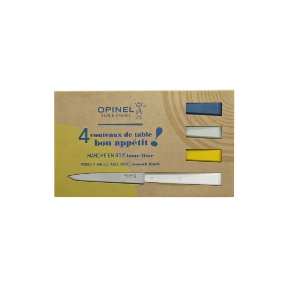 4 couteaux de table n°125 Bon Appétit Céleste Opinel