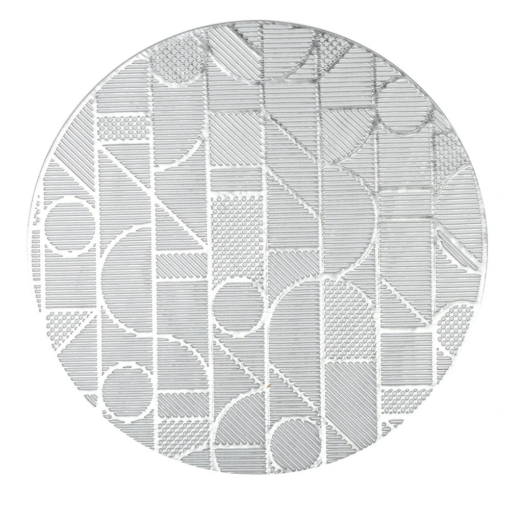 Couteau de Chef Dessous d'assiette geometrique argent par boite de - 6