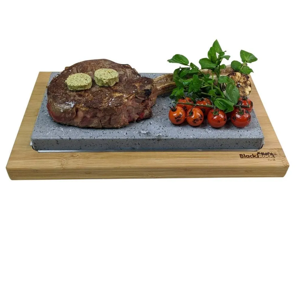 Black Rock Grill : ensemble de pierres à steak pour 2 | Partager une pierre à steak