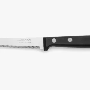 Couteau à steak cranté pointu noir 110 mm avec Garantie à Vie