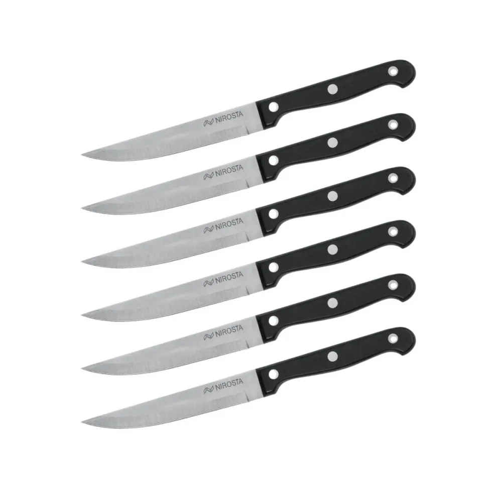 Lot de 6 couteaux à steak Mega 21 cm Nirosta avec Garantie à Vie