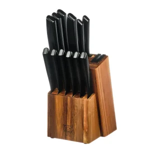 Bloc couteaux de cuisine et couteaux à steak JENSEN LOVIISA - 14 pièces