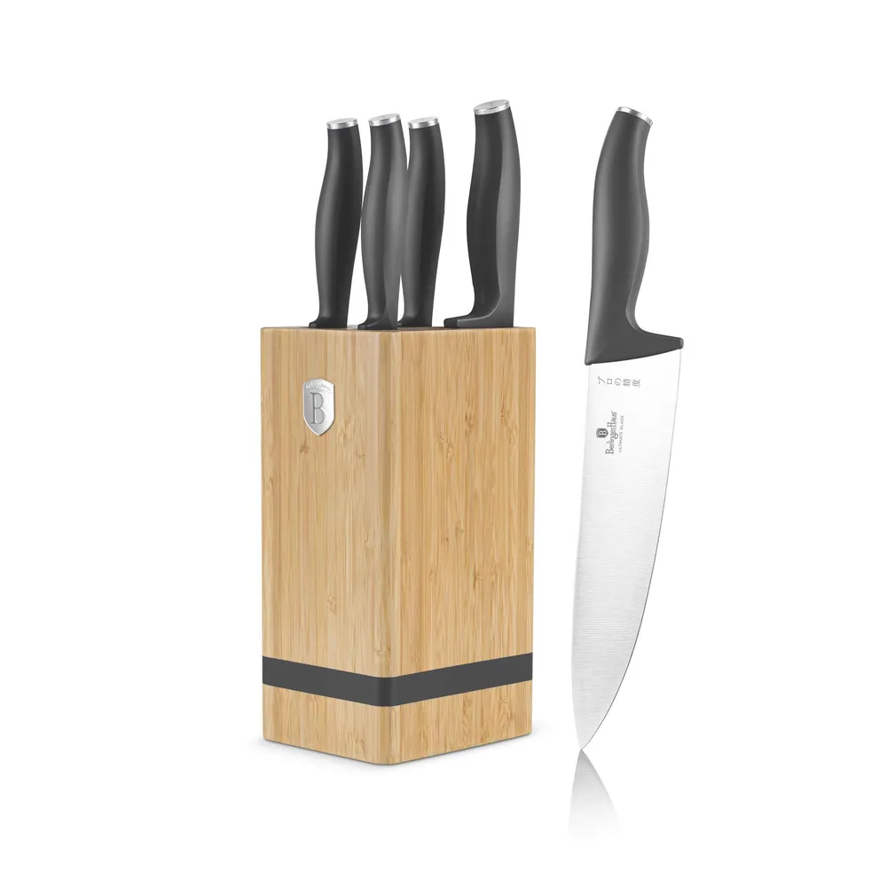 Coffret de 6 couteaux avec support en bambou