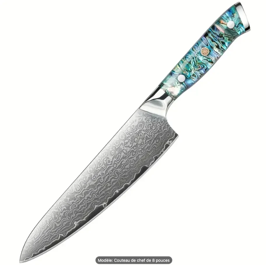 COUTEAU DE CHEF ACIER DAMAS VG-10 8 po