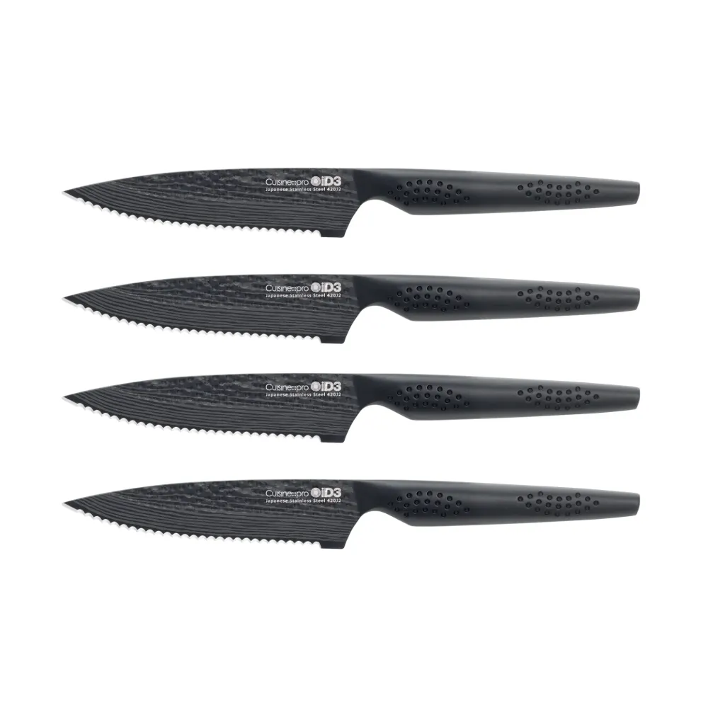 Ensemble de 4 couteaux à steak iD3® BLACK SAMURAI™ - Cuisine::pro®