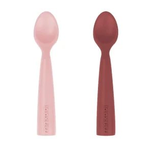 2 Cuillères MINIKOIOI en Silicone – Rose et Rouge Velvet