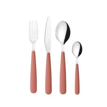 Ménagère pop 24 pièces terracotta Guzzini Table Passion
