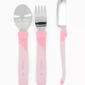 Twistshake Set de Couverts en Acier Inoxydable 12M+ - Rose