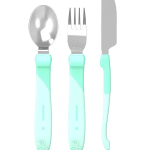 Twistshake Set de Couverts en Acier Inoxydable 12M+ - Vert