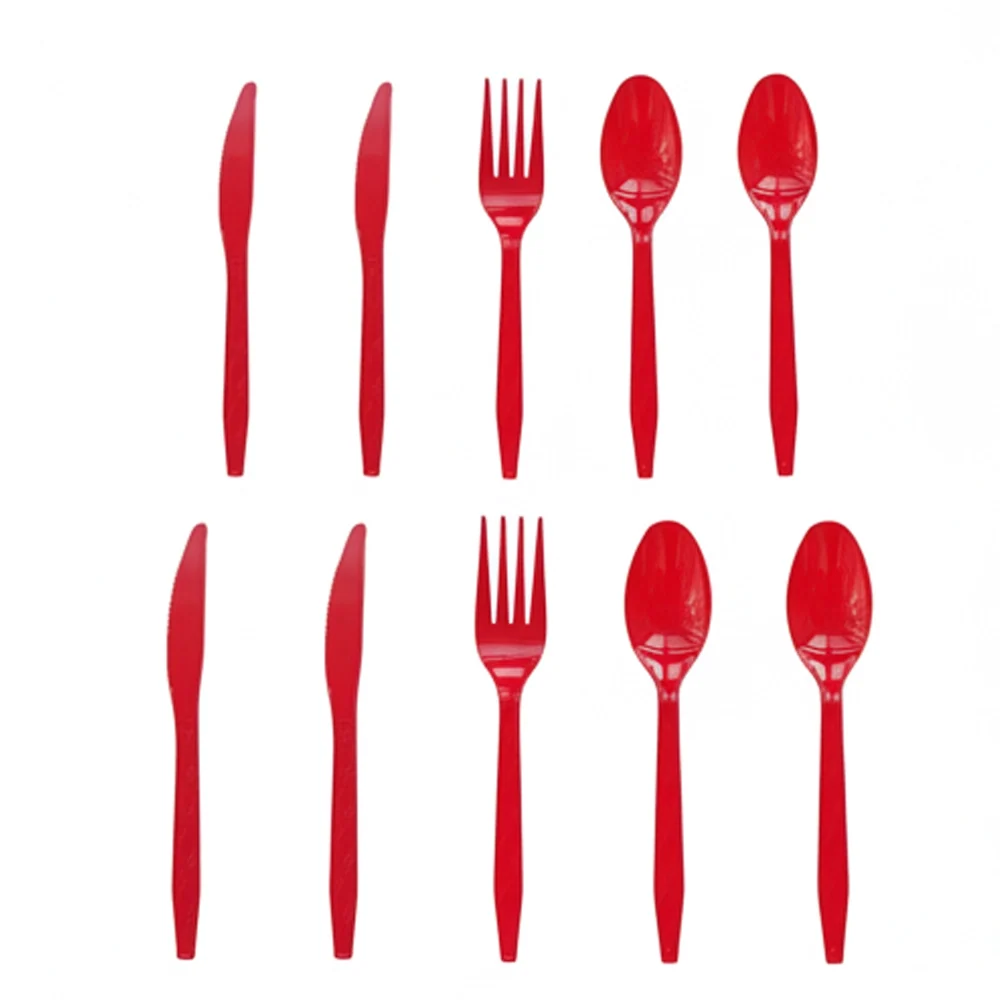 Pack de 30 Couverts Rouges Wlidaty Home