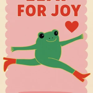 Grenouille qui saute de joie Fine Artic