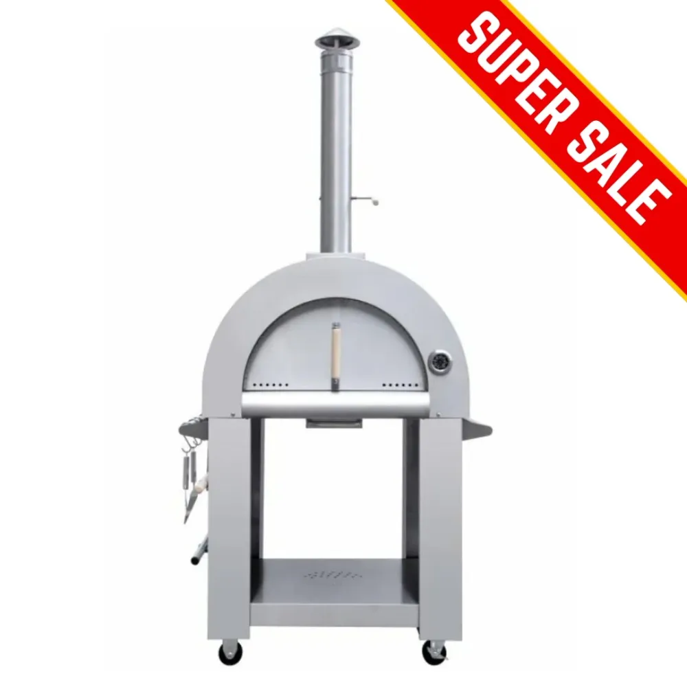 Four à pizza extérieur en acier inoxydable au feu de bois HPO01S Crown