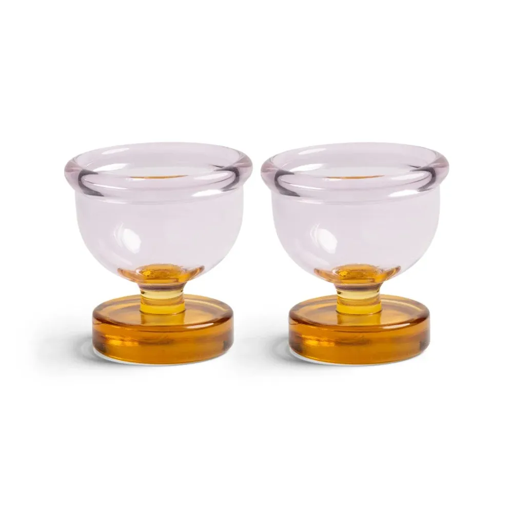 &Klevering - Coquetiers Cantine - Roses - Lot de 2