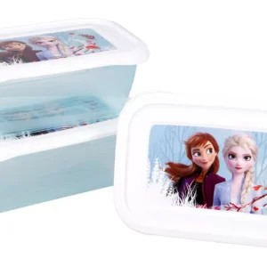 (Précommande) Coffret de 3 boîtes à lunch en plastique Reine des neiges Trésors et Merveilles